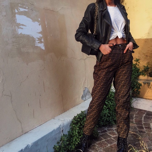 Fendi Vintage Zucca Monogram FF Logo Jean Trousers - Picture 14 of 16